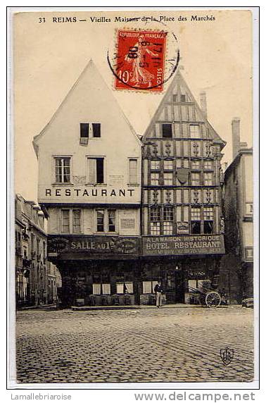 51 -  REIMS - VIELLES MAISONS DE LA PLACE DES MARCHES - Reims