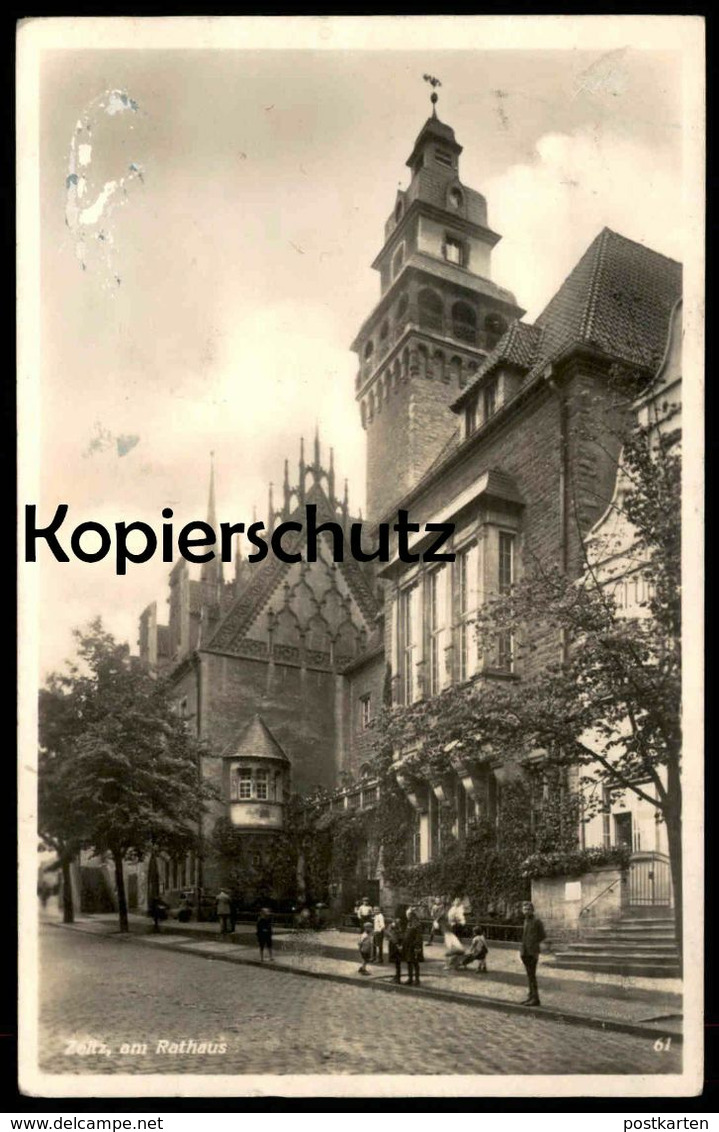 ALTE POSTKARTE ZEITZ AM RATHAUS Sachsen-Anhalt Town Hall Mairie AK Ansichtskarte Cpa Postcard - Zeitz