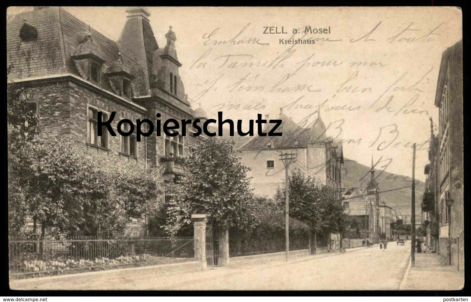 ALTE POSTKARTE ZELL MOSEL KREISHAUS 1919 AK Ansichtskarte Cpa Postcard - Zell