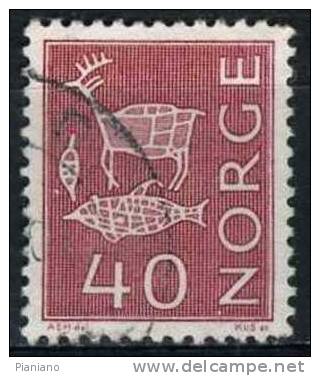 PIA - NOR - 1962-65 - Renna , Trappola E Pesce - (Yv 442) - Used Stamps