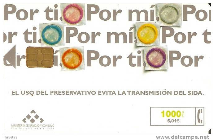 CP-166 TARJETA POR TI POR MI DE TIRADA 510000 - Herdenkingsreclame