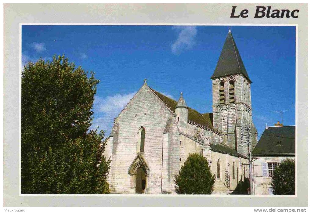 CPSM, LE BLANC, EGLISE ST GENITOUR, Photo B. Prudhomme, - Le Blanc