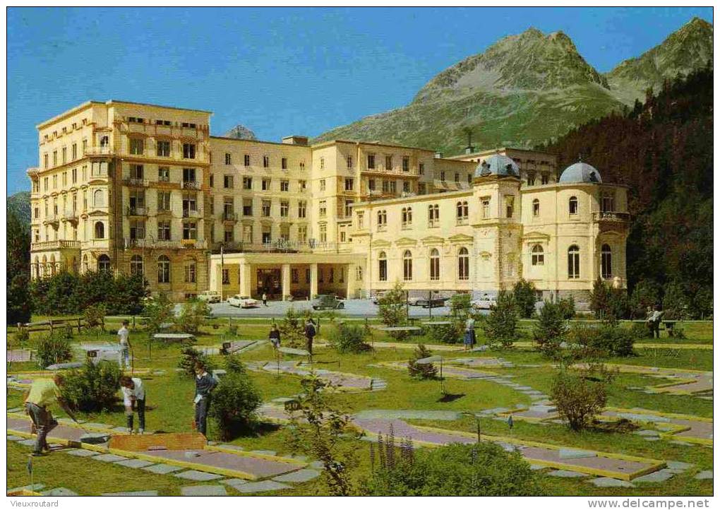 CPSM.CLUB MEDITERANEE. ST MORITZ. HOTEL LA REINE VICTORIA. DATEE 1964. - St. Moritz