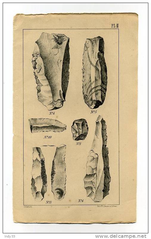 - ARCHEOLOGIE DU HAUT-RHIN . LITHO DU XIXe S. PL. II - Autres & Non Classés