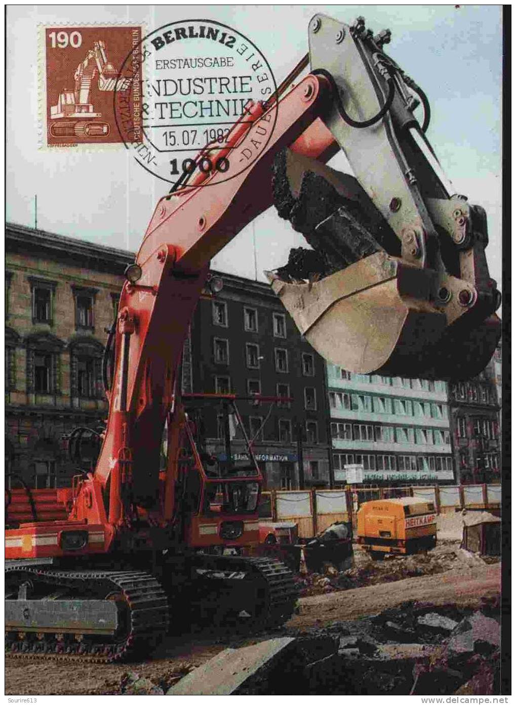 CPJ Allemagne 1982 Engins De Chantier Tracto-pelle - Other (Earth)