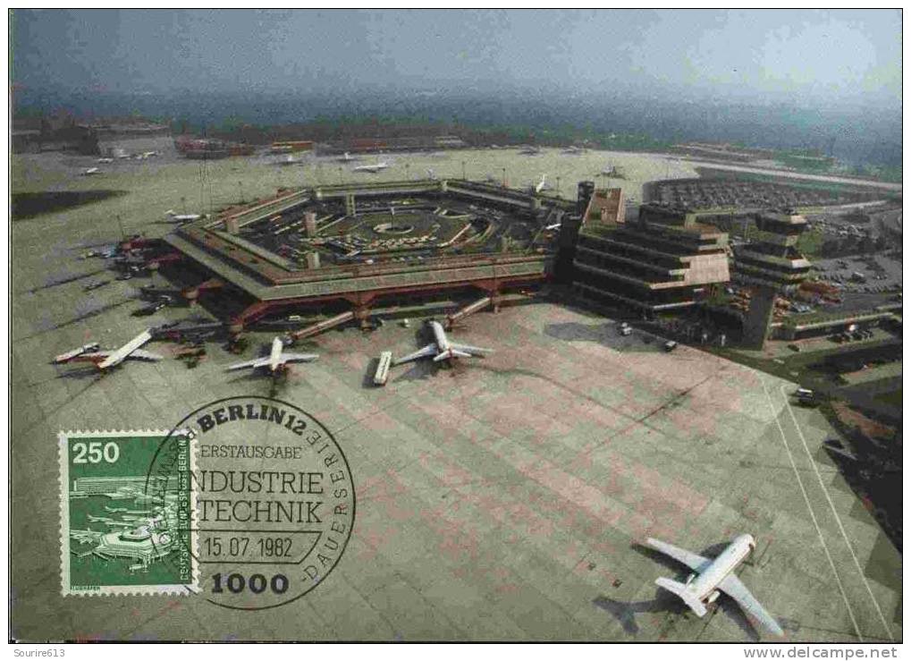 CPJ Allemagne 1982 Transports Air Aéroport De Berlin Le Terminal - Andere (Lucht)
