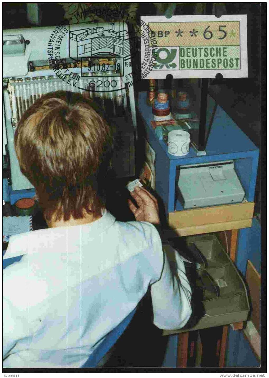 CPJ Allemagne 1982 Philatélie & Monnaies  Vignettes ATM Postier - Timbres De Distributeurs [ATM]