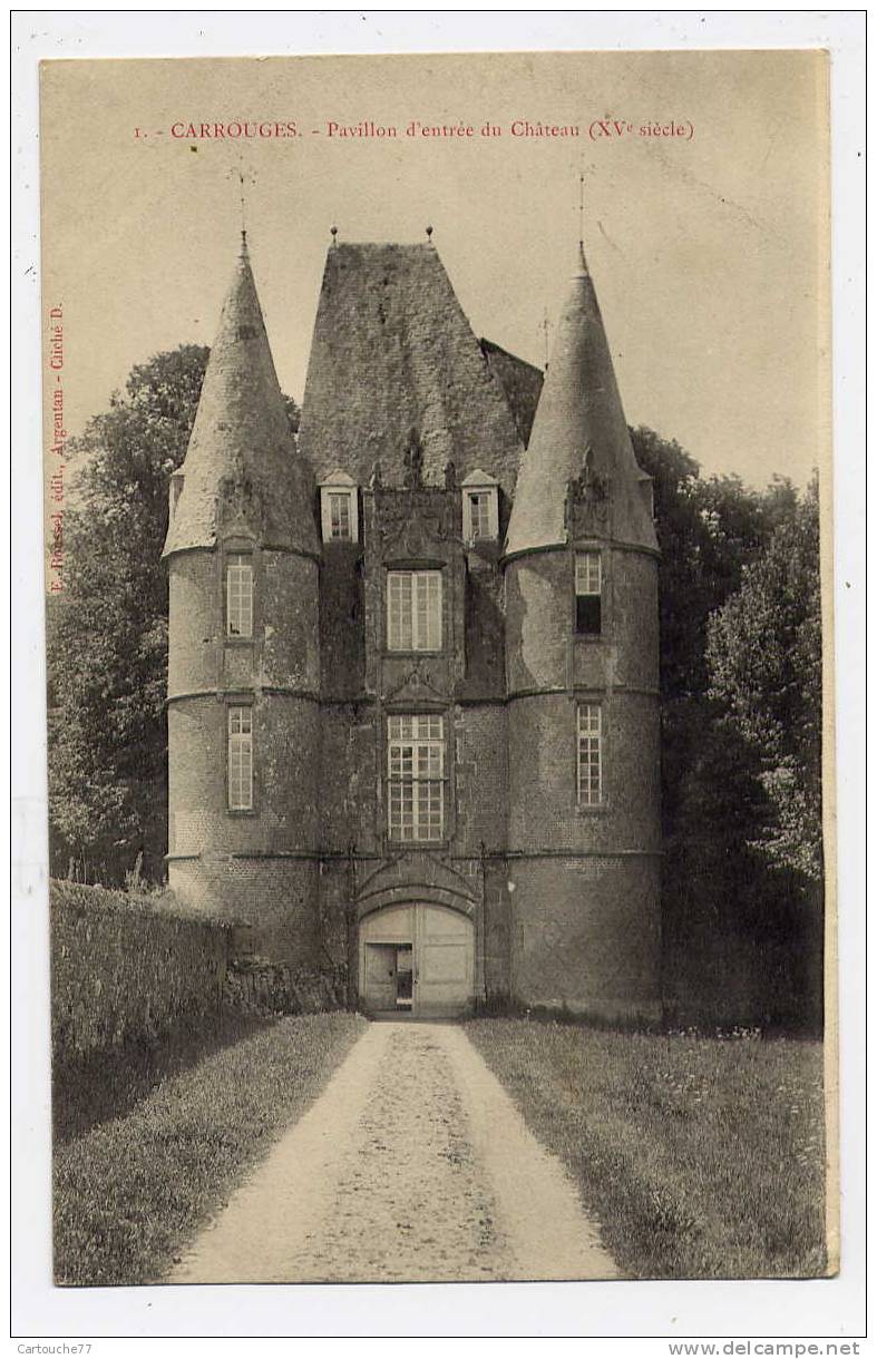 K7 - CARROUGES - Pavillon D'entrée Du Château (carte Précurseur) - Carrouges