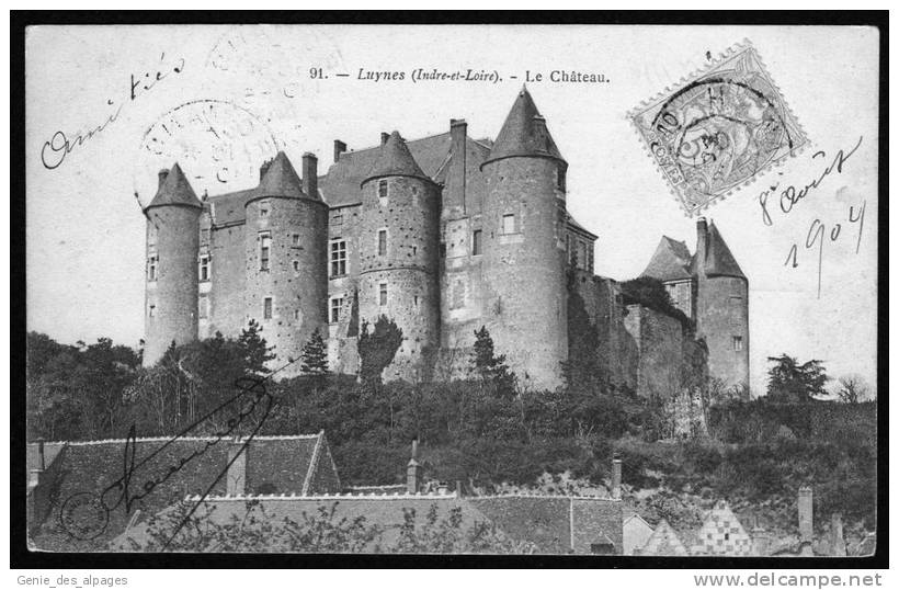 37 I & L 1 Luynes, Le Château. Dos 1900, 1904, Bon état - Luynes