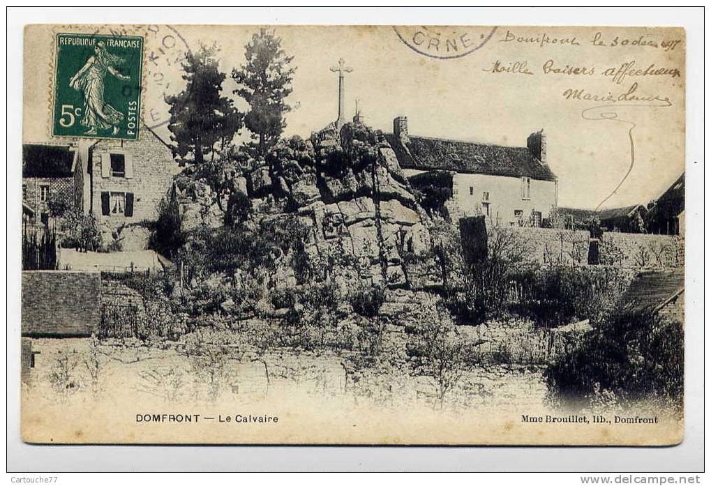 K7 - DOMFRONT - Le Calvaire (1907 - Carte Précurseur) - Domfront