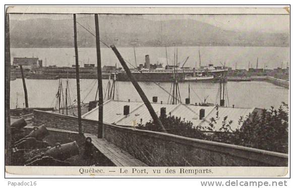 CA - Québec - Le Port Vu Des Remparts [publicité : "La Fleur De Froment" C. Beurienne, Orléans] [petit Fomat = 12 X 7] - Québec - La Cité