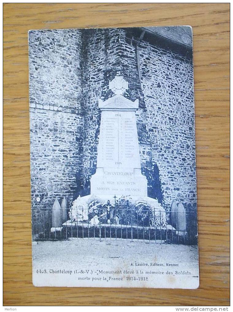 Chanteloup Monument éléve ....Soldats Morts Pour La France 1914-18 --1922 D2298 - Chanteloup Les Vignes