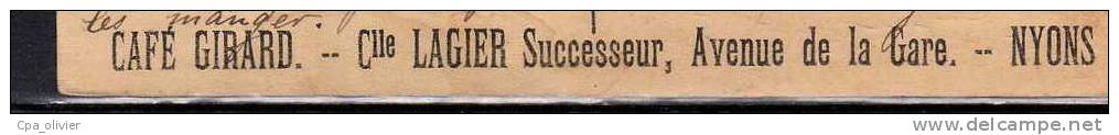 26 NYONS Fantaisie, Multivue, 11 Vues, Armes De La Ville, Pub Café Girard, Ed Petit, 1911 - Nyons