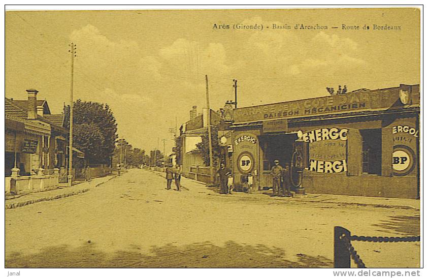 (SCAN.892)  BASSIN D'ARCACHON - ARES - GARAGE DE LA COTE D'ARGENT - Arès