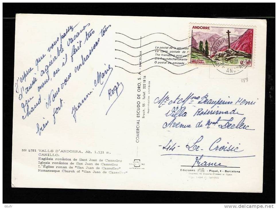 1969. Seul Sur Carte Postale Voyagé Pour La France. - Frankeermachines (EMA)
