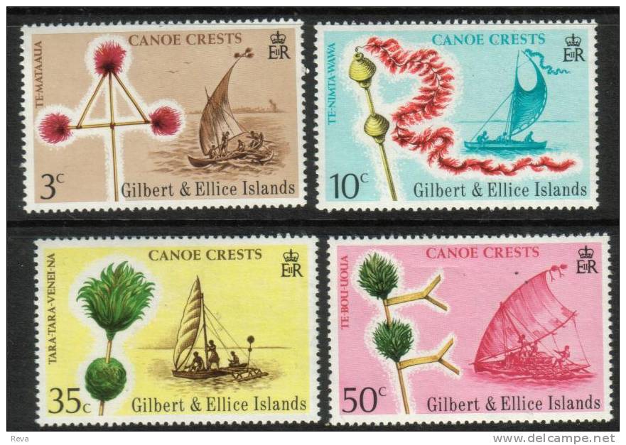 GILBERT & ELLICE ISLANDS  CANOES  SET OF 4 SG?  MINT SPECIAL PRICE !!! READ DESCRIPTION - Îles Gilbert Et Ellice (...-1979)
