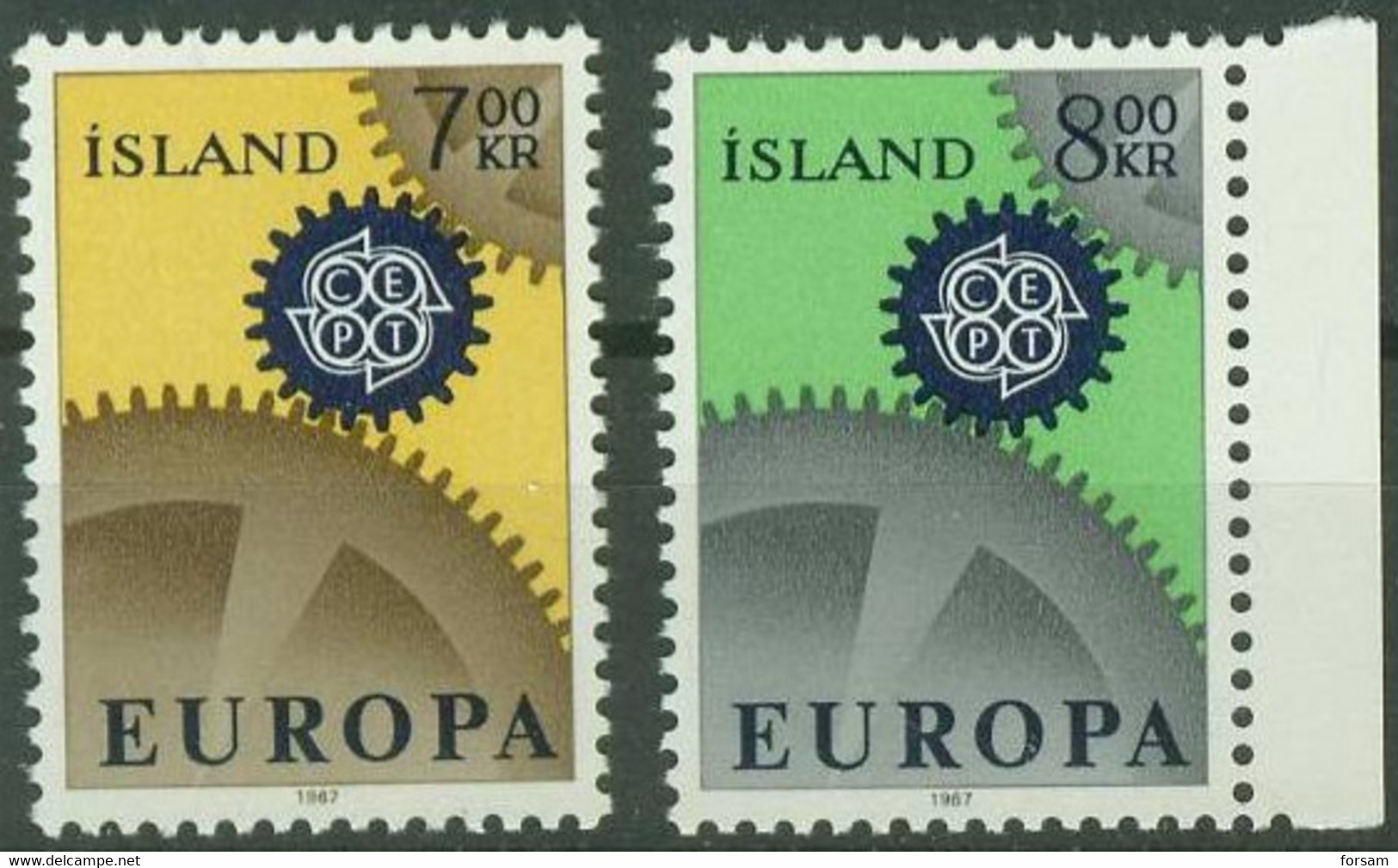ICELAND..1967..Michel # 409-410...MNH. - Unused Stamps