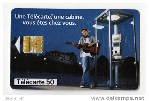 {49113} Télécarte " 1 Télécarte , 1 Cabine , Vous êtes Chez Vous " (b) 50U.  Guitare - Telecom