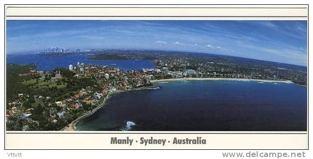 AUSTRALIE : Sydney, La Plage De Manly, One Of Sydney's Most Famous Beaches, 10 Cm Sur 21 Cm, (circulée) - Altri & Non Classificati