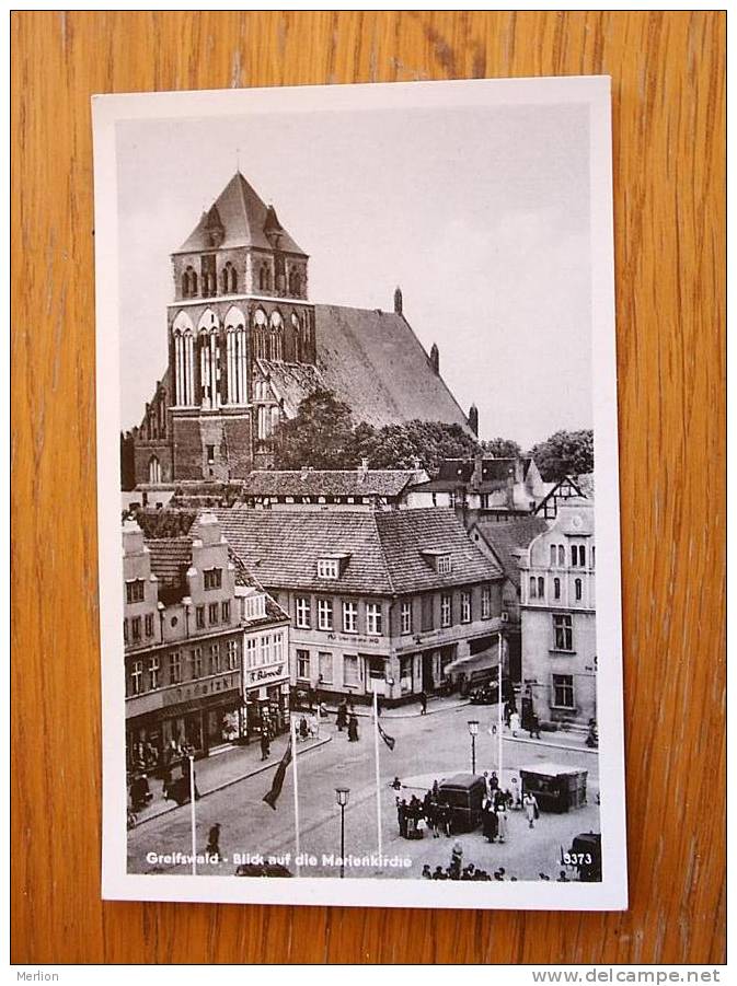 Greifswald Marienkirche, Street Scene  1958 D2461 - Greifswald