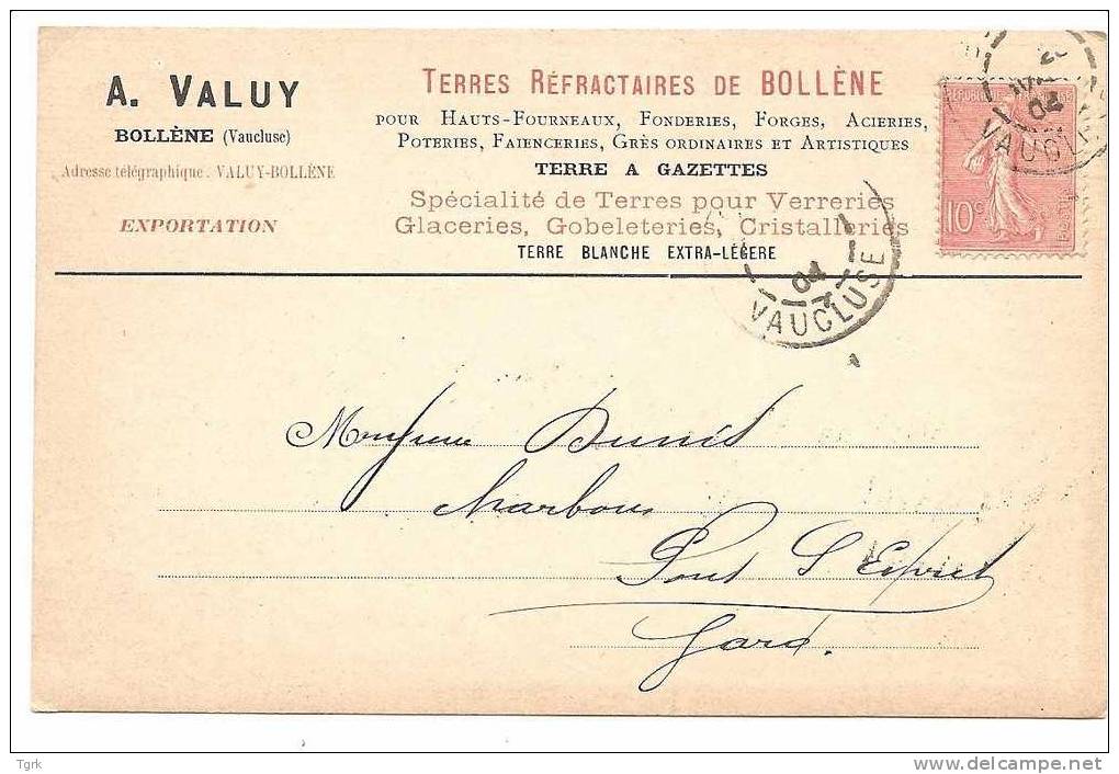 A.VALUY Terres Réfractaires De Bollene - Bollene