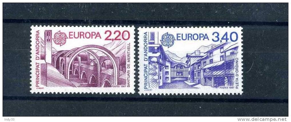 - ENSEMBLE DE TIMBRES D´ANDORRE . TIMBRES EUROPA 1987 . NEUFS SANS CHARNIERE - 1987