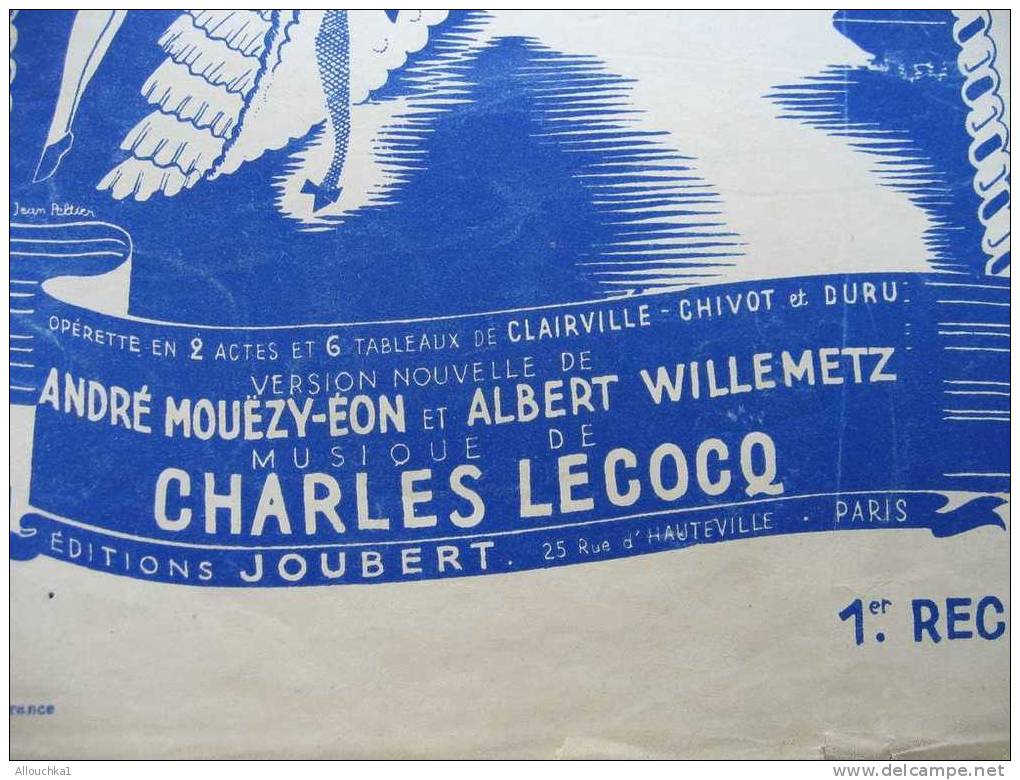 MUSIIQUE & PARTITION CLASSIQUE  CH. GOUNOD  MUSIQUE POESIE OPERETTE 2 ACTES 6 TAB " LES CENT VIERGES " EDITIONS JOUBERT - Compositeurs De Comédies Musicales