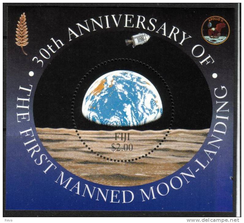 FIJI ISLANDS 30TH ANNIVERSARY OF MOON LANDING M/S $2  1999 MINT SG ? SPECIAL PRICE !!READ DESCRIPTION !! - Fiji (1970-...)