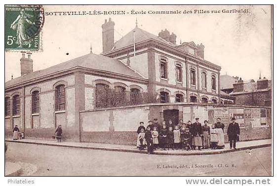 SOTTEVILLE   ECOLE DES FILLES   1908 - Sotteville Les Rouen