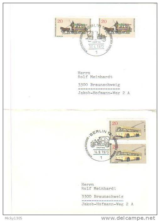 Germany / Berlin -  Mi-Nr 446/451 FDC (U360)- - 1971-1980
