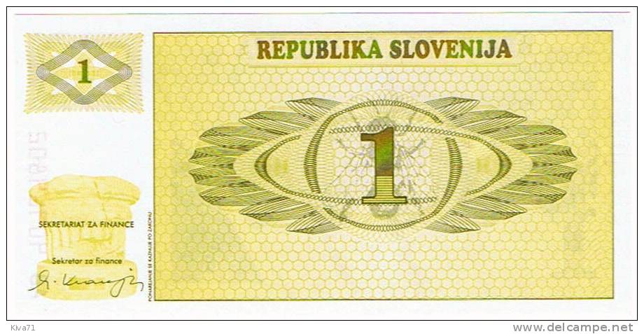 1 Tolar    "SLOVENIE"       UNC    Ro 51 - Eslovenia