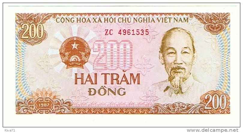 200 Dong    "VIET-NAM"     UNC     Ro 76 78 - Viêt-Nam