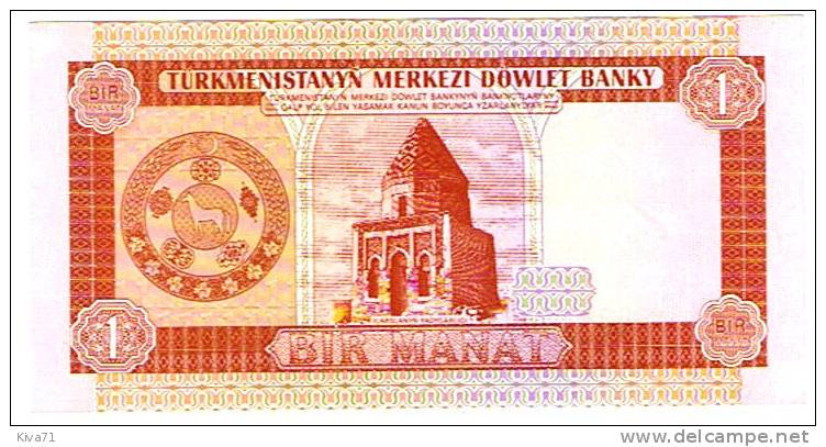 1 Manat     "TURKMENISTAN"      UNC      Ro 72 - Turkménistan