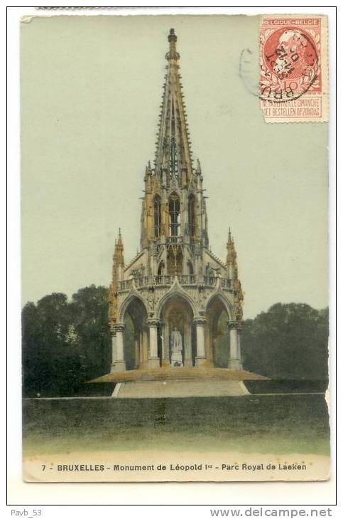 Brussel - Laeken : Parc Royal De Laeken - Monument De LEOPOLD I; Ed. Anspach Grand Bazar - Laeken