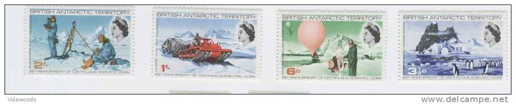 British Antartic Territory - Serie Completa Nuova: 25° Anniversario Dei Lavori Scientifici Continuativi - Otros & Sin Clasificación