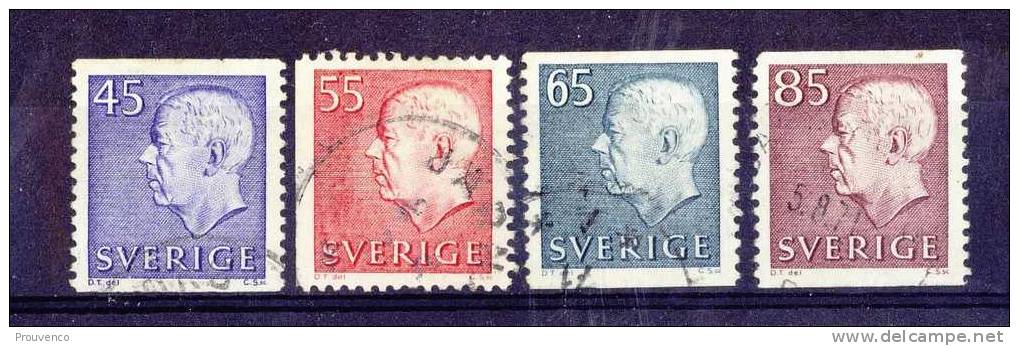 SUEDE SWEDEN 1967 /71  YT 567 A 569A SF 568 ET 569 - Usati