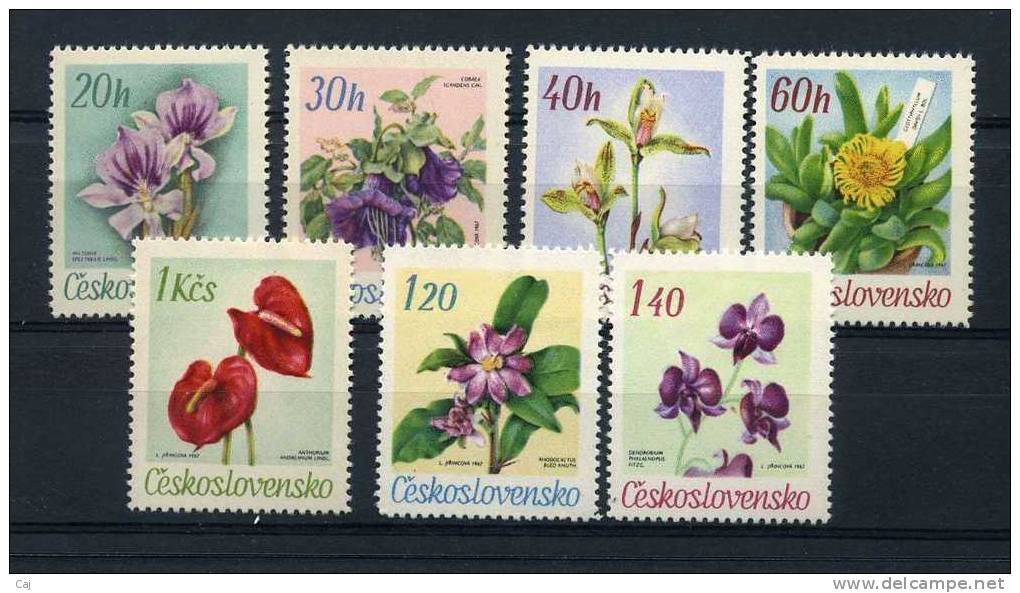 Tchécoslovaquie  :  Yv  1584-90  **   Fleurs - Flowers - Ungebraucht