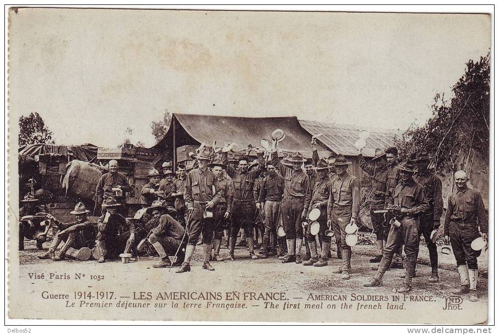Les Americains En France - American Soldiers - Le Premier Dejeuner... - Guerre 1914-18