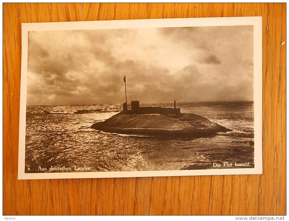 St.Peter Ording Nordseebad, Die Flut Kommt  FOTO -AK 1934-  D2557 - Heide