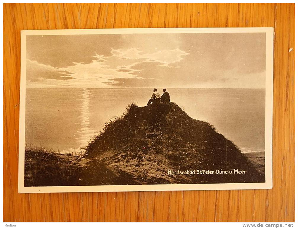 St.Peter Düne U.Meer  Nordseebad,  FOTO -AK 1934-  D2558 - Heide