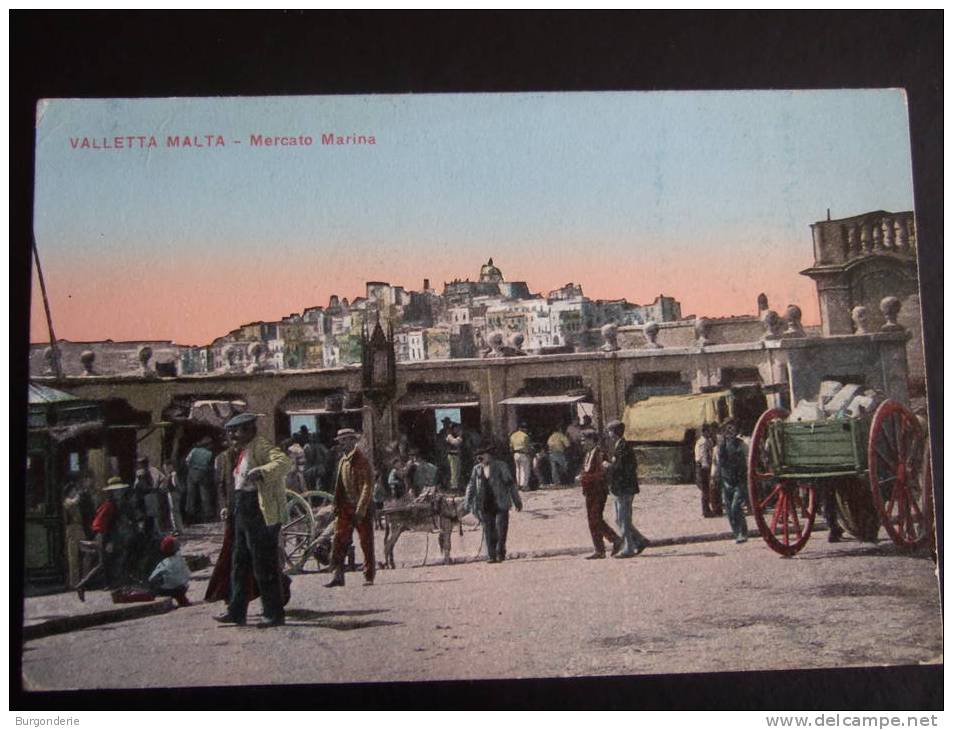 VALLETTA MALTA/ MERCATO MARINA/ MARCHE/ TRES BELLE CARTE ANIMEE/1917/ - Malte