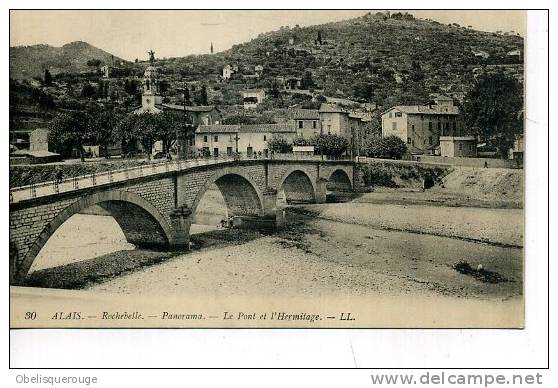 30 ALAIS ALES PONT ET HERMITAGE LL N ° 30 VUE GENERALE  PERSONNAGES 1915 - Alès