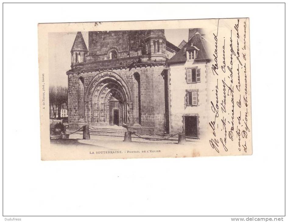 LA SOUTERAINE  PORTAIL  DE L EGLISE - La Souterraine