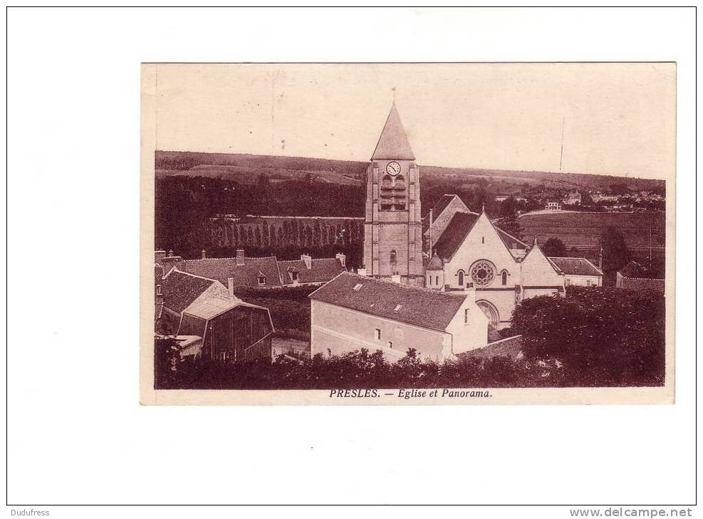 PRESLES      EGLISE ET PANORAMA - Presles