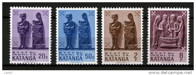 Katanga  -  N° 53/ 54/ 56 / 61 Oblitéré - Katanga