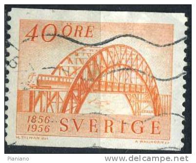 PIA - SVE - 1956 - 100° Delle Ferrovia Svedesi - (Yv 413) - Usados