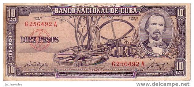 CUBA   10 Pesos   Daté De 1958   Pick 88b     ***** QUALITE  VF + ***** - Cuba