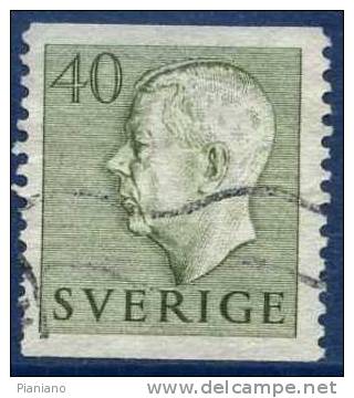 PIA - SVE - 1954 - Re Gustavo VI° Adolfo  - (Yv 384) - Used Stamps