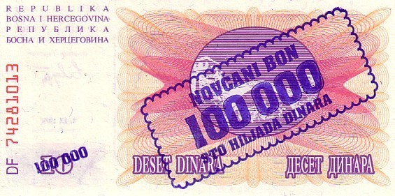 BOSNIE HERZEGOVINE  100 000 Dinara   Daté Du 01-09-1993   Pick 34a    ***** BILLET  NEUF ***** - Bosnien-Herzegowina