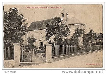 CPA 51 JONCHERY SUR VESLE - L Eglise - Le Square - Jonchery-sur-Vesle